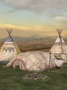 Traditional teepee village