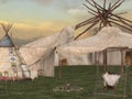 Traditional teepee village