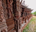 Traditional Thai Architecture of Sanctuary of Truth Royalty Free Stock Photo