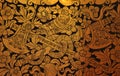 Traditional Thai art on wall