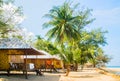 Traditional Thai bungalow on the beach Royalty Free Stock Photo