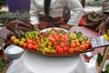 Traditional Thai desserts, moistened balls made from mung bean