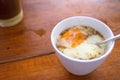 Traditional Thai egg and coffee ready to serve. Royalty Free Stock Photo