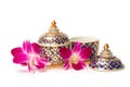 A traditional Thai five-colored famous porcelain