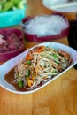 Traditional Thai food papaya salad Royalty Free Stock Photo