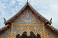 Traditional Thai gable in Thai temple Royalty Free Stock Photo