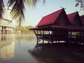 Traditional thai houses on poles