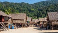 Traditional long-tail boats and houses of Morkan tribe Village or Sea Gypsies and tropical waters of Surin Islands, Andaman Sea, Royalty Free Stock Photo