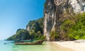 Traditional thai motorboats on the beach of Hong Island