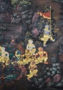 Traditional Thai paintings of Ramayana epic Royalty Free Stock Photo