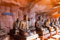 Monk statues at Wat Phu Tok, Bueng Kan, Thailand Royalty Free Stock Photo