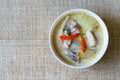 Traditional thai soup coconut milk with chicken or Tom Kha Gai Royalty Free Stock Photo