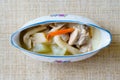 Traditional thai soup coconut milk with chicken or Tom Kha Gai Royalty Free Stock Photo