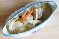 Traditional thai soup coconut milk with chicken or Tom Kha Gai Royalty Free Stock Photo