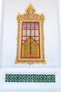 Traditional Thai style church window Royalty Free Stock Photo