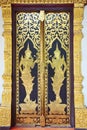 Traditional Thai style door temple Royalty Free Stock Photo