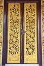 Traditional Thai style door temple