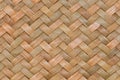 traditional thai style pattern nature background of brown handicraft weave texture bamboo surface for furniture materia Royalty Free Stock Photo