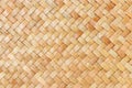 Traditional thai style pattern nature background of brown handicraft weave texture wicker surface for furniture materia Royalty Free Stock Photo