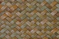 Traditional thai style pattern nature background of brown handicraft weave texture wicker surface for furniture materia