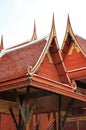 Traditional Thai style roofs and gables Royalty Free Stock Photo