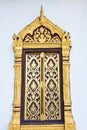 Traditional Thai style window temple Royalty Free Stock Photo