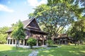 Traditional Thai style wooden house surrounded with nature Royalty Free Stock Photo