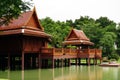 Traditional Thai style wooden house in Thailand Royalty Free Stock Photo