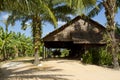 Traditional thailand farm house with palms Royalty Free Stock Photo