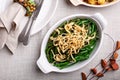 Traditional Thanksgiving side dish, green beans