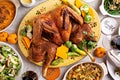Traditional thanksgiving turkey butterflied