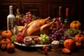 Traditional Thanksgiving turkey platter