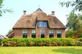 Traditional thatch roof Dutch house, Giethoorn, Netherlands