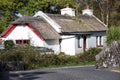 Traditional Thatched Roadside Cottage Ireland