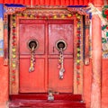 Traditional Tibetan doors