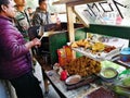 Traditional Tibetan food is momo soup with vegetables Darjeeling, India