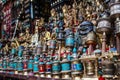 Traditional tibetan praying wheels in nepal