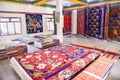 Traditional Tibetan Rugs Displaying at a Shop in Pokhara