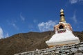 Traditional Tibetan stupa in Everest region ,Nepal,Asia Royalty Free Stock Photo