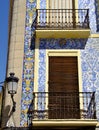 Traditional tile facade in Caceres - Spain