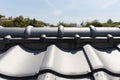 Traditional tiles rooftop of historic Japan house with Japanese style Royalty Free Stock Photo