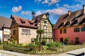 Traditional timbered house in Turckheim, Alsace, France. One of the famous cities in Alsace scenic route near Colmar, France.