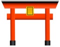 Traditional Torii gate vector