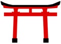 Traditional Torii gate vector