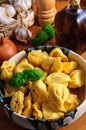 Traditional tortellini pasta Royalty Free Stock Photo