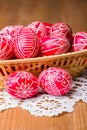 Traditional transylvanian hand written eggs Royalty Free Stock Photo