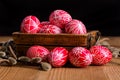 Traditional transylvanian hand written eggs Royalty Free Stock Photo