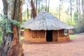 Traditional, tribal village of Kenyan people Royalty Free Stock Photo