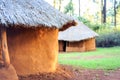 Traditional, tribal village of Kenyan people Royalty Free Stock Photo