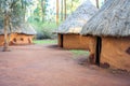 Traditional, tribal village of Kenyan people Royalty Free Stock Photo